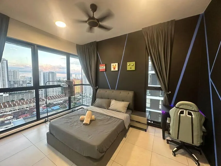 Διαμέρισμα 3 Room/3 Queen Bed, Urban Suite Arcade Room #2Carpark Jelutong